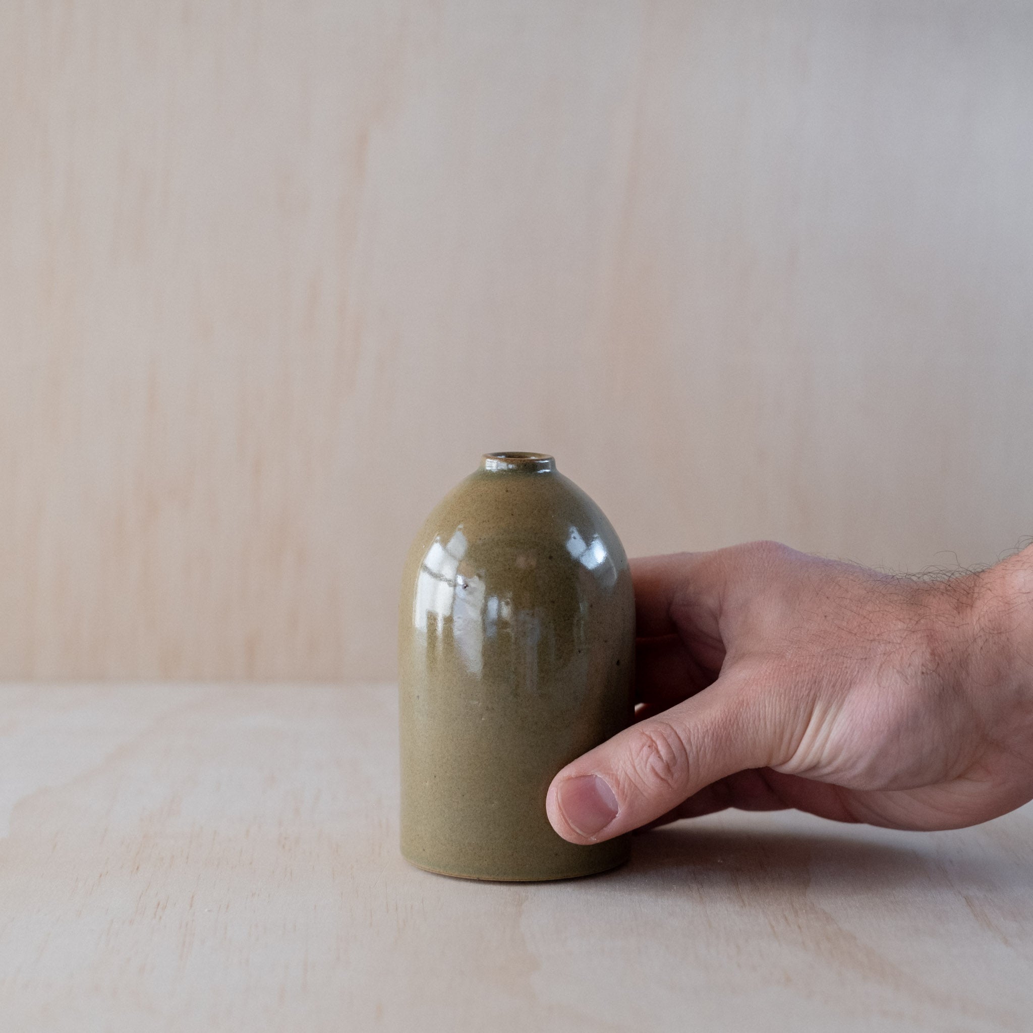 Medium Bottle Vase, Green
