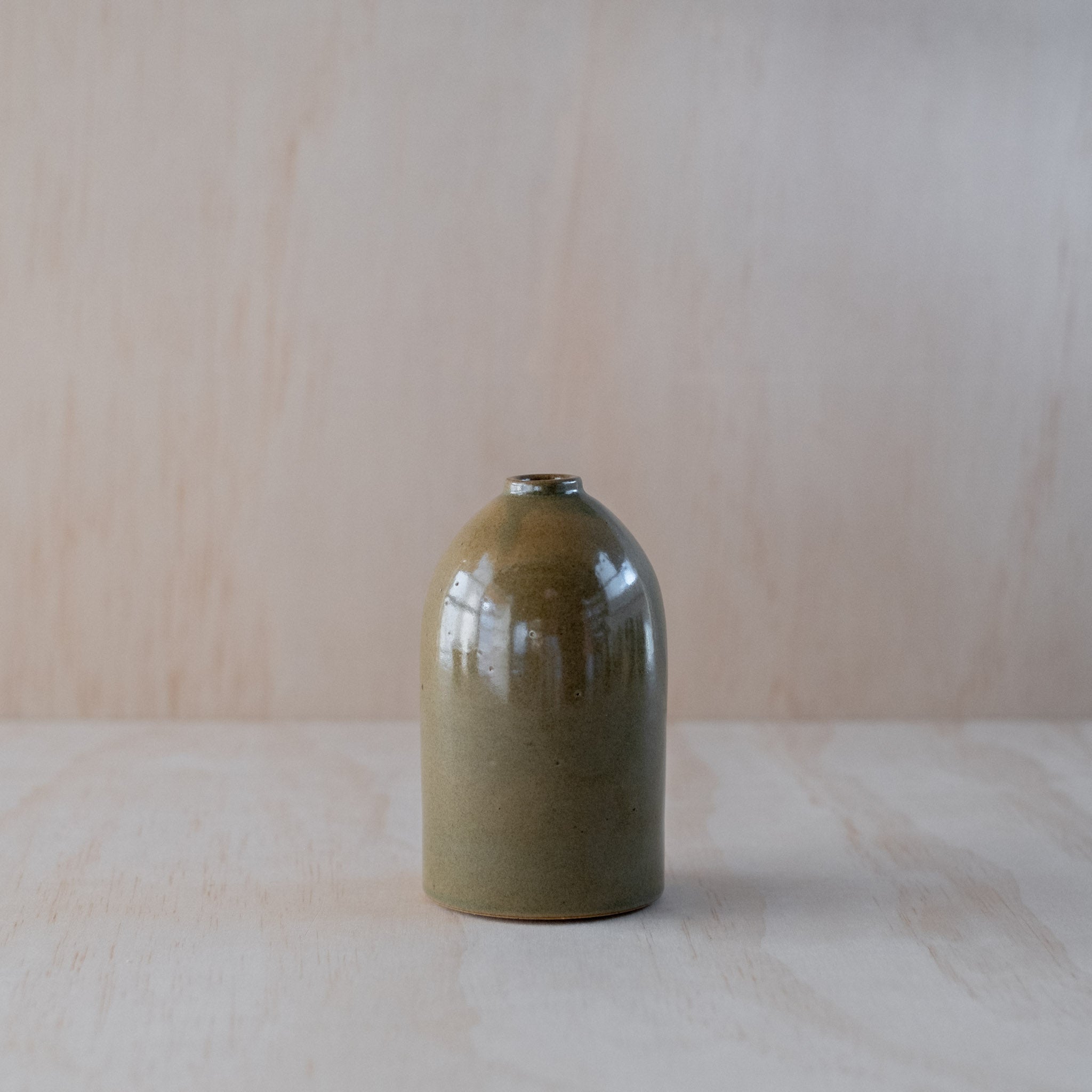 Medium Bottle Vase, Green