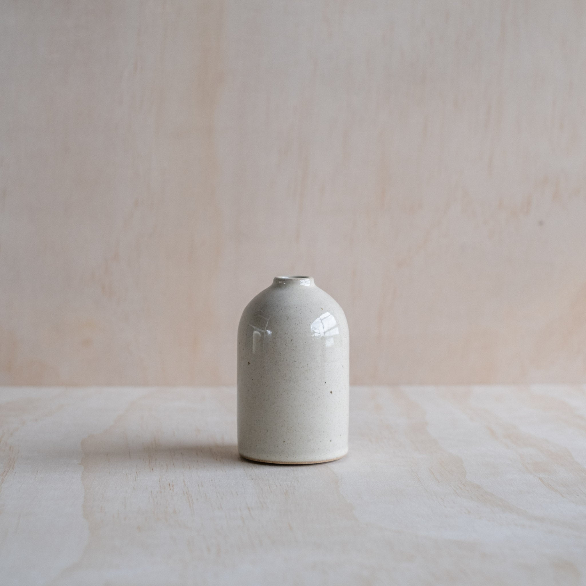 Medium Bottle Vase, Beige