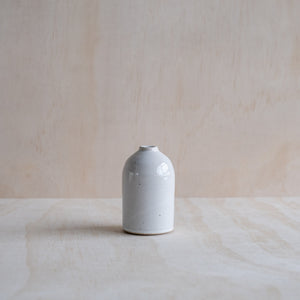 Small Bottle Vase, White