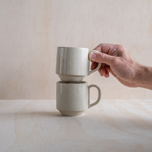 Tall Stacking Mug, Beige