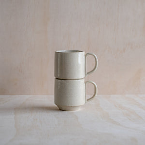 Tall Stacking Mug, Beige